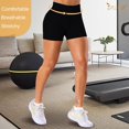 thumbnail image 6 of JASGOOD Women Yoga Shorts High Waist Butt Lifting Workout Short Breathable Fitness Running Gym Shorts, 6 of 7