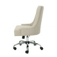 thumbnail image 6 of GDF Studio Bagnold Contemporary Tufted Adjustable Swivel Office Chair, Wheat Fabric, 6 of 7