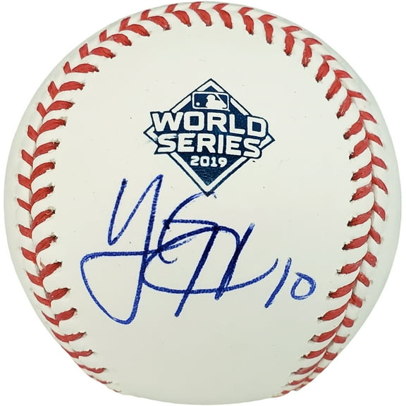 Yan Gomes Autographed Official 2019 World Series MLB Baseball Washington Nationals PSA/DNA 179016