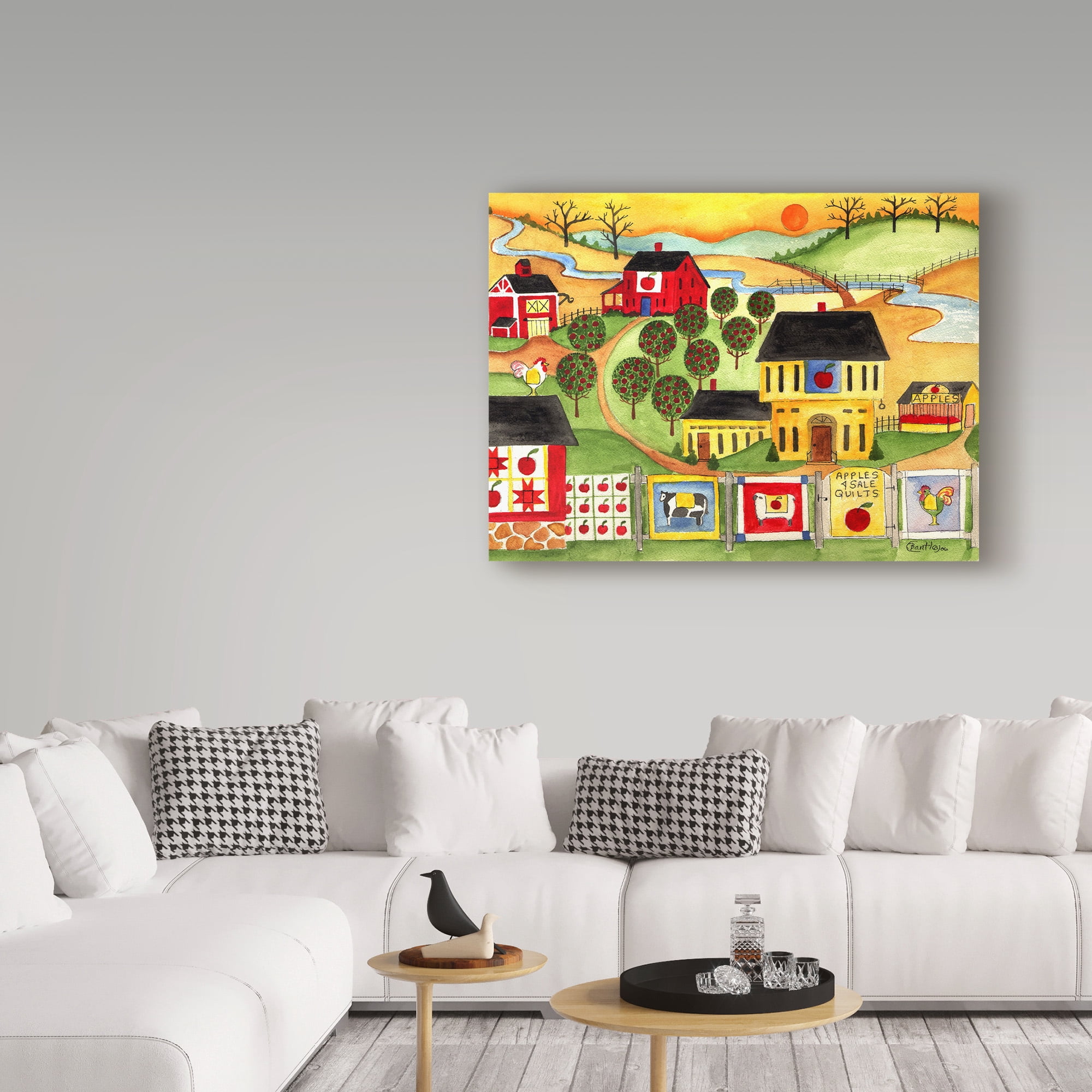 Trademark Fine Art 'Sunrise Farm Apple Quilts 4 Sale ' Canvas Art by Cheryl Bartley