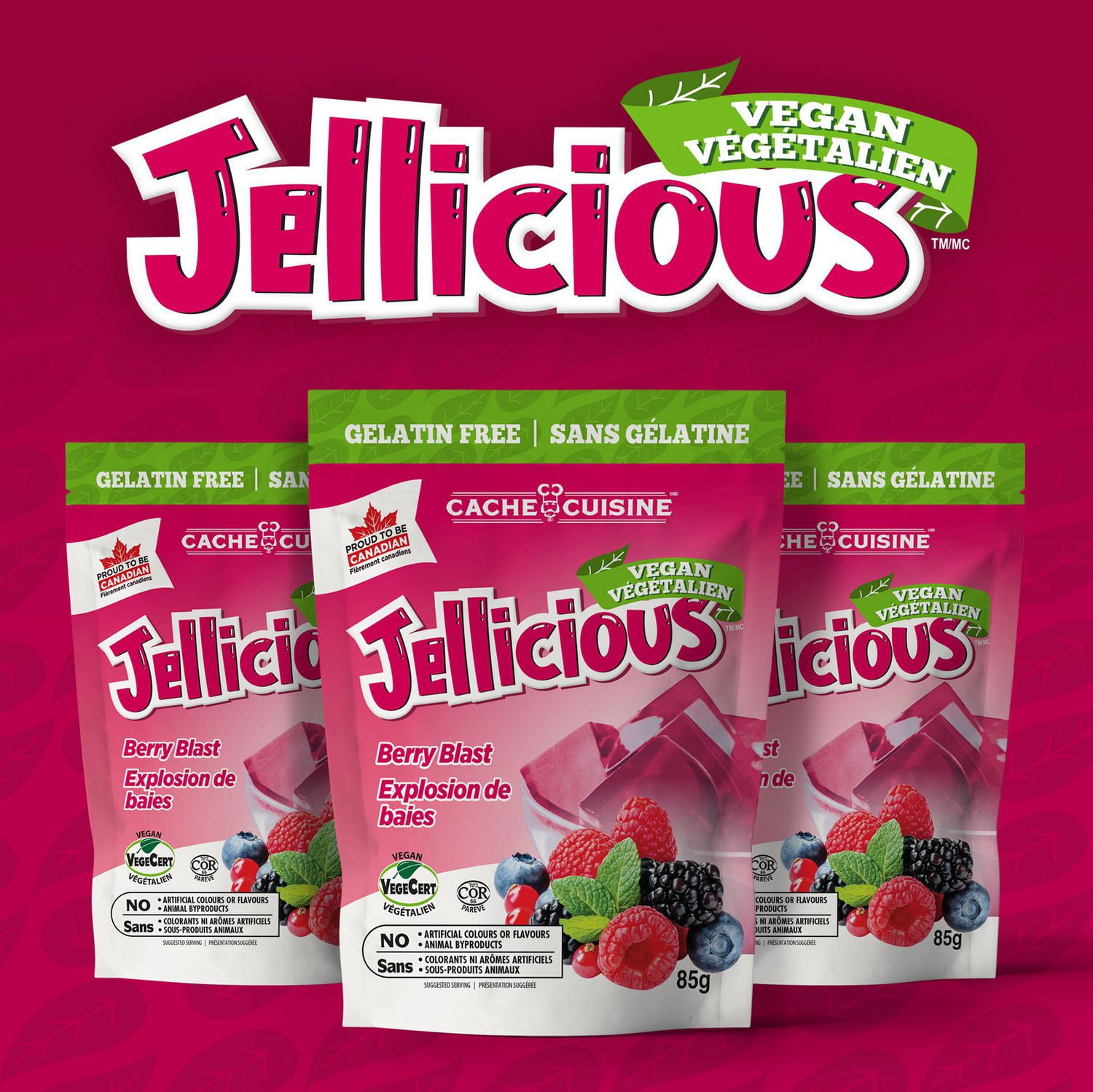 Jellicious Berry Blast Vegan dessert jelly