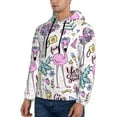 thumbnail image 2 of Bingfone Summer With Flamingo Men'S Drawstring Hoodie Long Sleeve Pocket Sweatshirts-4x-Large, 2 of 9