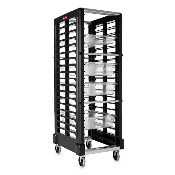 Rubbermaid Commercial Max System Rack 175-lb Cap 23-3/4w x 28-3/4d x 67-7/8h Black 3320BLA