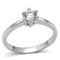 thumbnail image 1 of Alamode 3W109-9 Women Rhodium Brass Ring with AAA Grade CZ in Clear - Size 9, 1 of 1