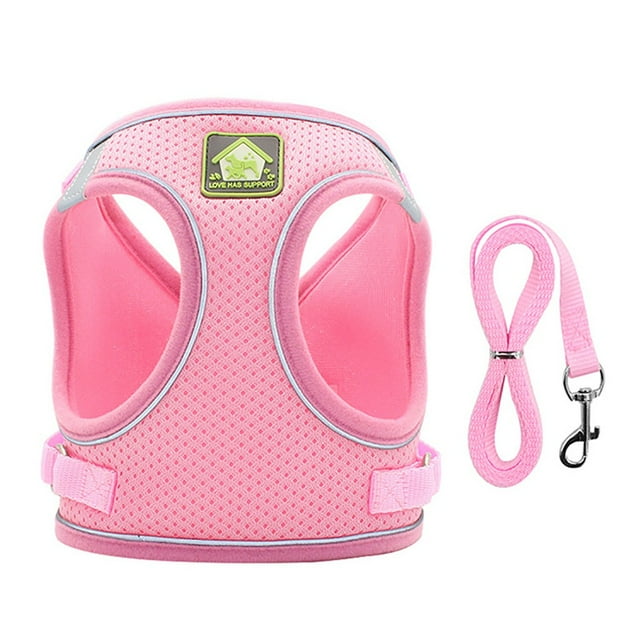 Ensemble Laisse pour Petit Chien Chat en Maille Douce Réfléchissant Gilet pour Chiot