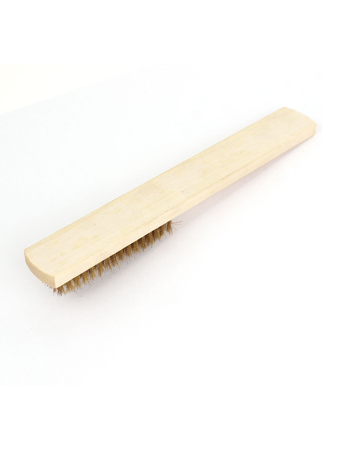21cm 8" Length Wooden Handle Handheld 6 Rows Steel Wire Cleaning Brush