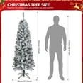 thumbnail image 5 of SESSLIFE 6FT Artificial Christmas Tree, Slim Profile 23.6in Width with 320 Branch Tips, Easy Fluffing Hinged Branches, Sturdy Iron Base, Holiday Centerpiece for Any Room, 5 of 6
