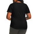 thumbnail image 5 of Jjayotai Womens Plus Size Tunic T Shirts, Short Sleeve Round Neck Soft Loose Shirts, Summer Casual Tops, Summer Blouses for Women 2025 Black^ XXL, 5 of 6
