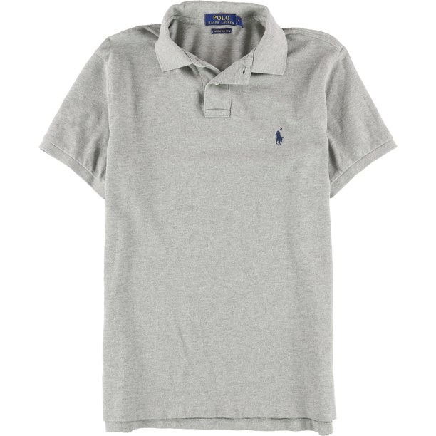 Ralph Lauren - Polo de rugby de malla personalizada para hombre, gris, mediano