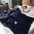 thumbnail image 1 of Wool Adult Thickened Warm Winter Blanket Household Super Soft Down Comforter Luxury Solid Blanket On Double Bedding, 1 of 2