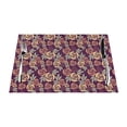 thumbnail image 1 of YFYANG Washable Heat-Resistant Placemats, 70% PVC/30% Polyester, Vintage Rose Pattern Kitchen Table Mat, 12" x 18" 1 Pcs, 1 of 6
