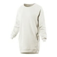 thumbnail image 2 of A2Y Women's Oversized Crew Neck Loose Fit Longline Front Slits Pockets Sweatshirts Bone XL, 2 of 5