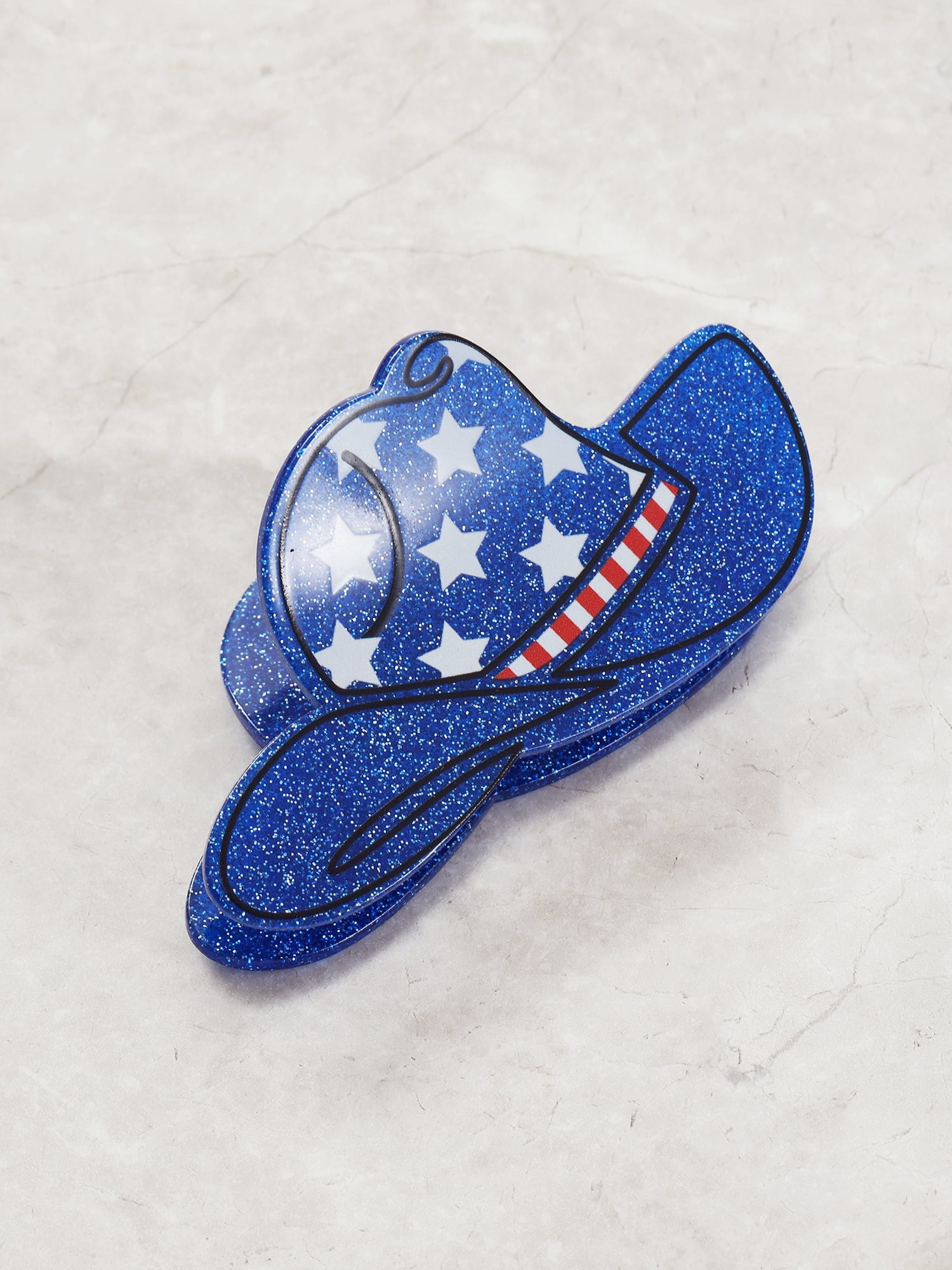 Way to Celebrate Americana Acrylic Cowboy Hat Claw Clip, Blue, 1 Piece