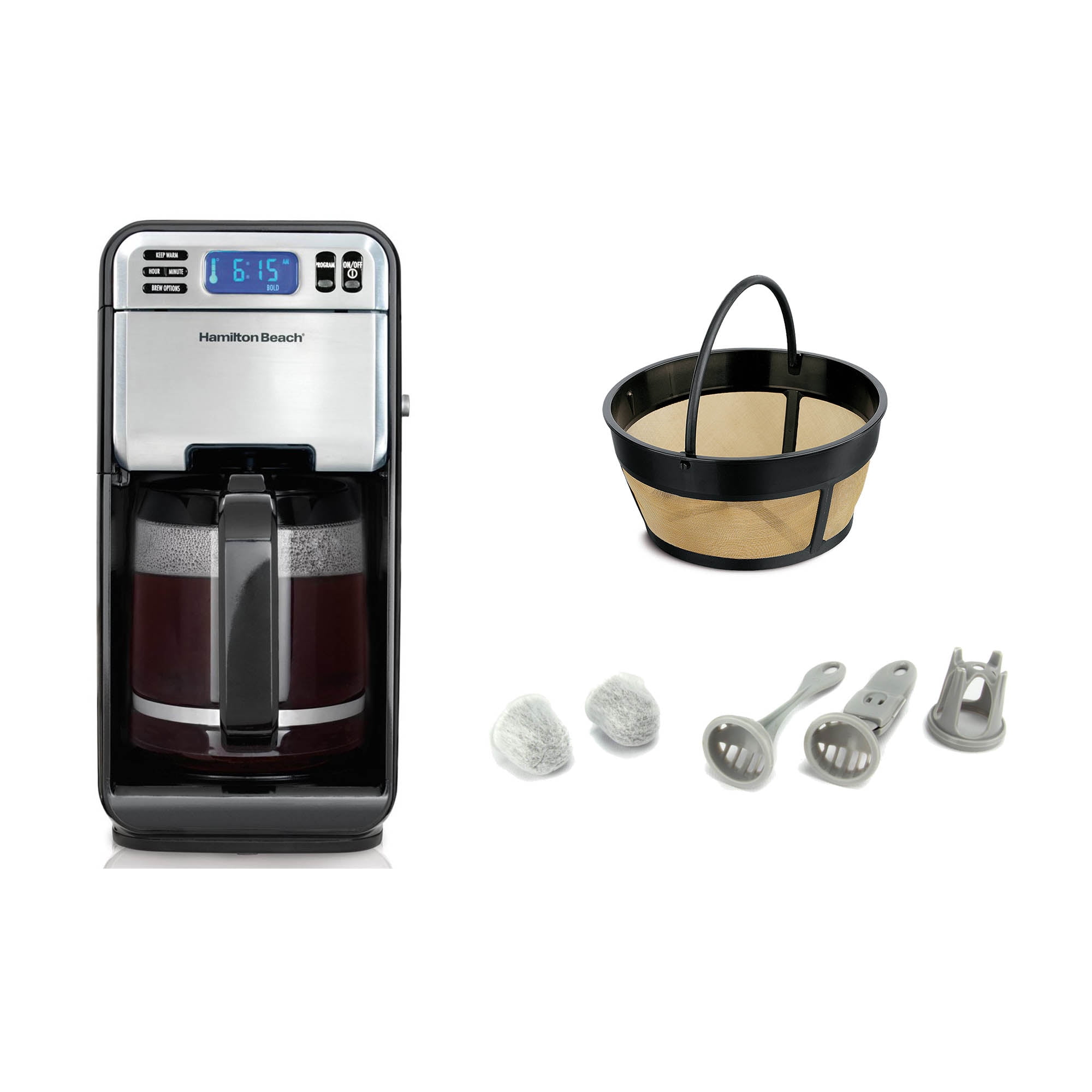 Hamilton Beach 12Cup Coffee Maker Machine with Permanent Filter