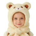 thumbnail image 6 of BXJX Girls Plush Hats, Skiing Hood Scarf Windproof Warm Winter Hat for Kids Khaki Size Free Size, 6 of 6
