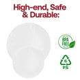 thumbnail image 6 of Smarty 7.5" White & Silver Floral Disposable Plastic Appetizer/Salad Plates, 120ct, BPA-Free, 6 of 7