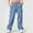 Blue, variant on Zylanna Women's Cargo Sweatpants with Pockets, Soft & Warm Elastic Waist Solid Color Baggy Casual Pants for Women Black