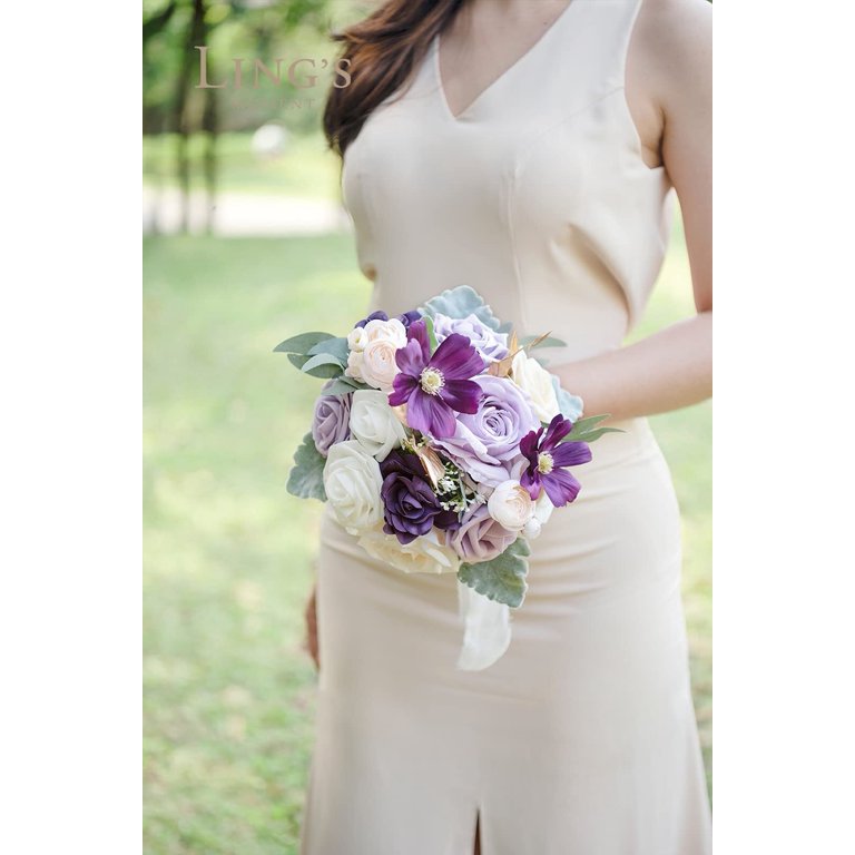Artificial Flowers Burgundy and Navy Bridesmaid Bouquet, Wedding Flowers  Bouquets for Bridesmaids, 7 Inch Bridal Bouquets for Bridesmaids, Wedding  Decor, Anniversary, etc - Walmart.com