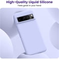 thumbnail image 2 of Designed for Pixel 8 Pro Case, [Military-Grade Drop Protection][Anti-Scratch Microfiber Lining] Silicone Slim Thin Shockproof Phone Case for Google Pixel 8 Pro 6.7 inch (Light Purple), 2 of 12