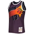 thumbnail image 2 of Men's Mitchell & Ness Steve Nash Purple Phoenix Suns 1996/97 Hardwood Classics Off-Court Swingman Jersey, 2 of 3