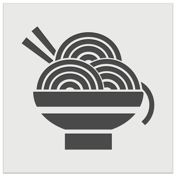 Delicious Ramen Noodles with Chopsticks DIY Cookie Wall Craft Stencil - 3.5 Inch