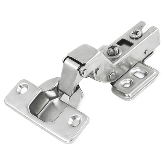 Unique Bargains Home 90 Degree Angle Opening Furniture Concealed Buffering Overlay Hinge 4.3"