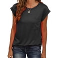 thumbnail image 4 of Cap Sleeve Oversized T Shirts Loose Fit Blouses Women's Summer Casual Tops, 4 of 7