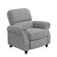 thumbnail image 6 of Homesvale Cari Push Back Recliner Chair with Nailheads, Light Gray Polyester, Living Room Recliner, 6 of 8