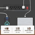 thumbnail image 4 of SEDETA L Shaped Gaming Desk, Reversible Computer Desk, Gaming Desk with Power Outlets & LED Strip, Monitor Shelf, Keyboard Tray, Pegboard and Storage Shelves for Home Office, Black, 4 of 7