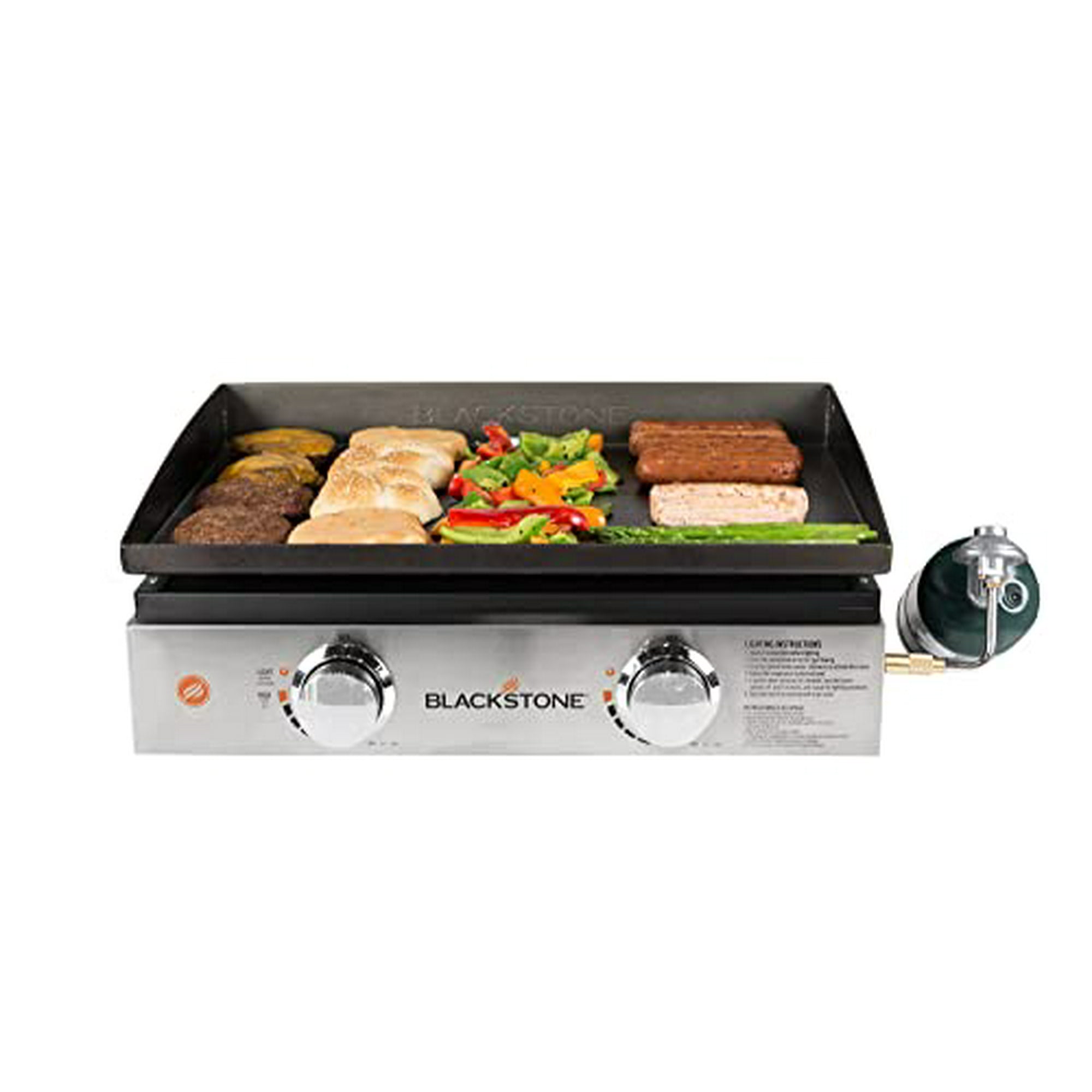 Blackstone 22 Tabletop Grill Without Hood Propane Fuelled 22 Inch Portable Gas Griddle With 2 Burners Rear Grease Trap For Kitchen Outdoor Cam