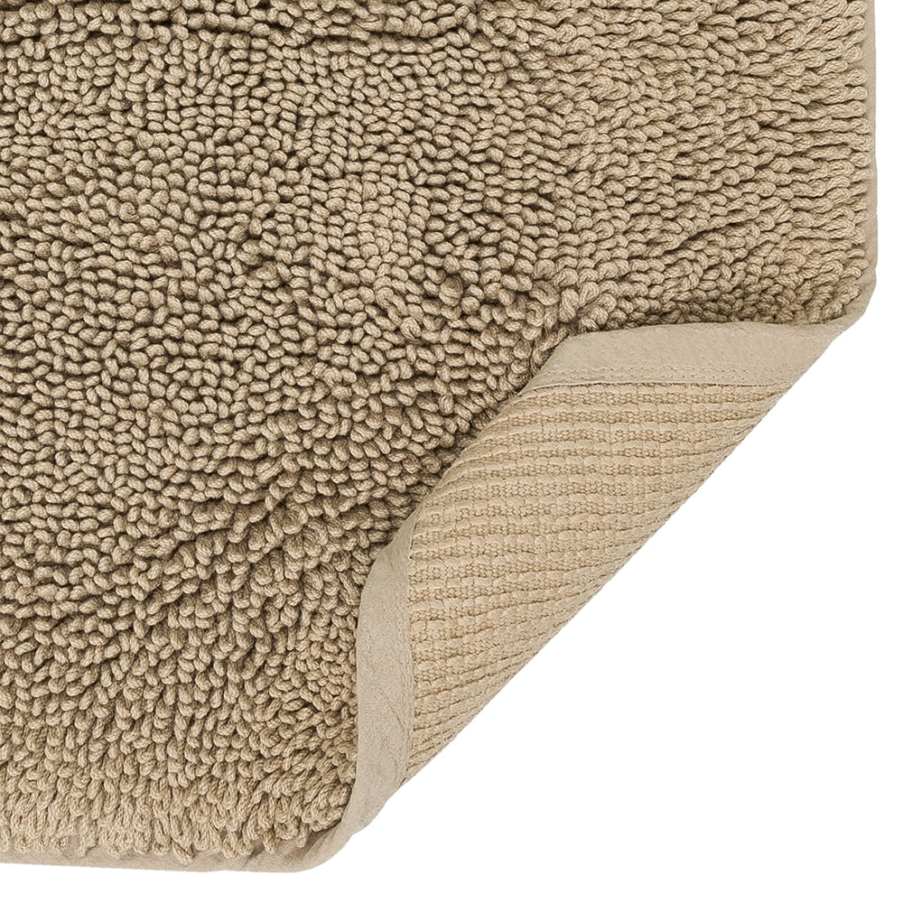 Mohawk Home Classic Cotton Plush Stain/Fade Resistant Non-Slip Washable Bath Mat, Taupe, 1' 5" X 2'