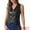 Black, variant on DARING DIVA Women's Faux Leather Waistcoat V Neck Sleeveless Zipper Vest XS Black