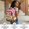 thumbnail image 4 of FUIALDOLG Ice Cream Cartoon Baseball Breathable Padded Straps Elementary Schoolbag for Back to School Travel, Lightweight Large Capacity 600D Polyester Book Bag, 4 of 10