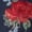 Navy Poppy, variant on Woman Within Plus Size Petite Stretch-Cotton Knit Pull-On Printed Capri Leggings