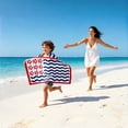 thumbnail image 5 of BZPIZ 4th of July Beach Towels, Red White Blue, Highly Absorbent, Quick Dry, Sand Free Lightweight Beach Towel Beach Essentials for Beach Bath Pool Summer & Vacation Independence Day Decorations, 5 of 7