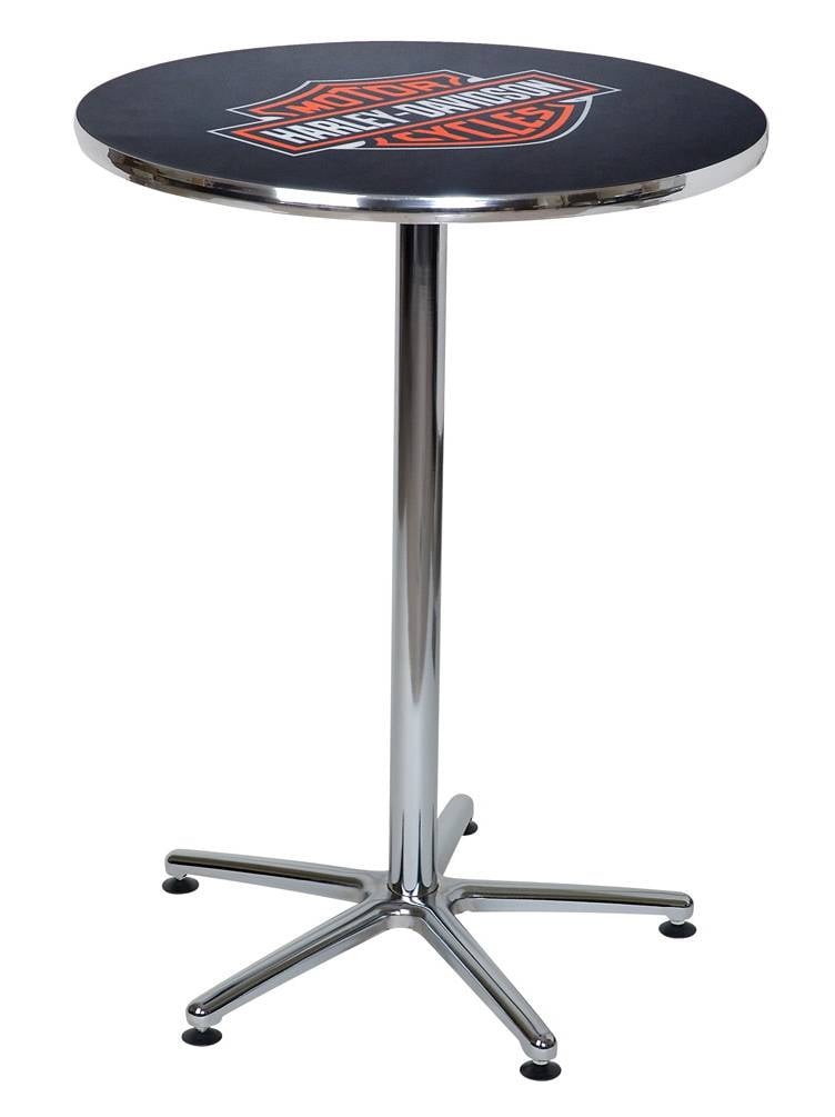 Harley Davidson Bar Shield Logo Round Cafe Table Durable Chrome Hdl 12314 Com - Harley Davidson Outdoor Patio Furniture Harley Davidson Bar Shield Logo Round Cafe Table Durable Chrome Hdl 12314 Com - Harley Davidson Outdoor Patio Furniture