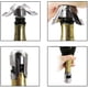 thumbnail image 3 of Tapones de acero inoxidable sofisticados para champán, conservantes de frescura a prueba de fugas para vinos espumosos, diseño antideslizante para botellas de prosecco, champán y cava, conservación, 3 of 5