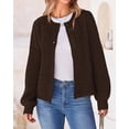 thumbnail image 3 of BTFBM Cardigan Sweaters for Women Fall Long Sleeve Button Down Soft Loose Chunky Knit Outwear Cropped Winter Coats, 3 of 10