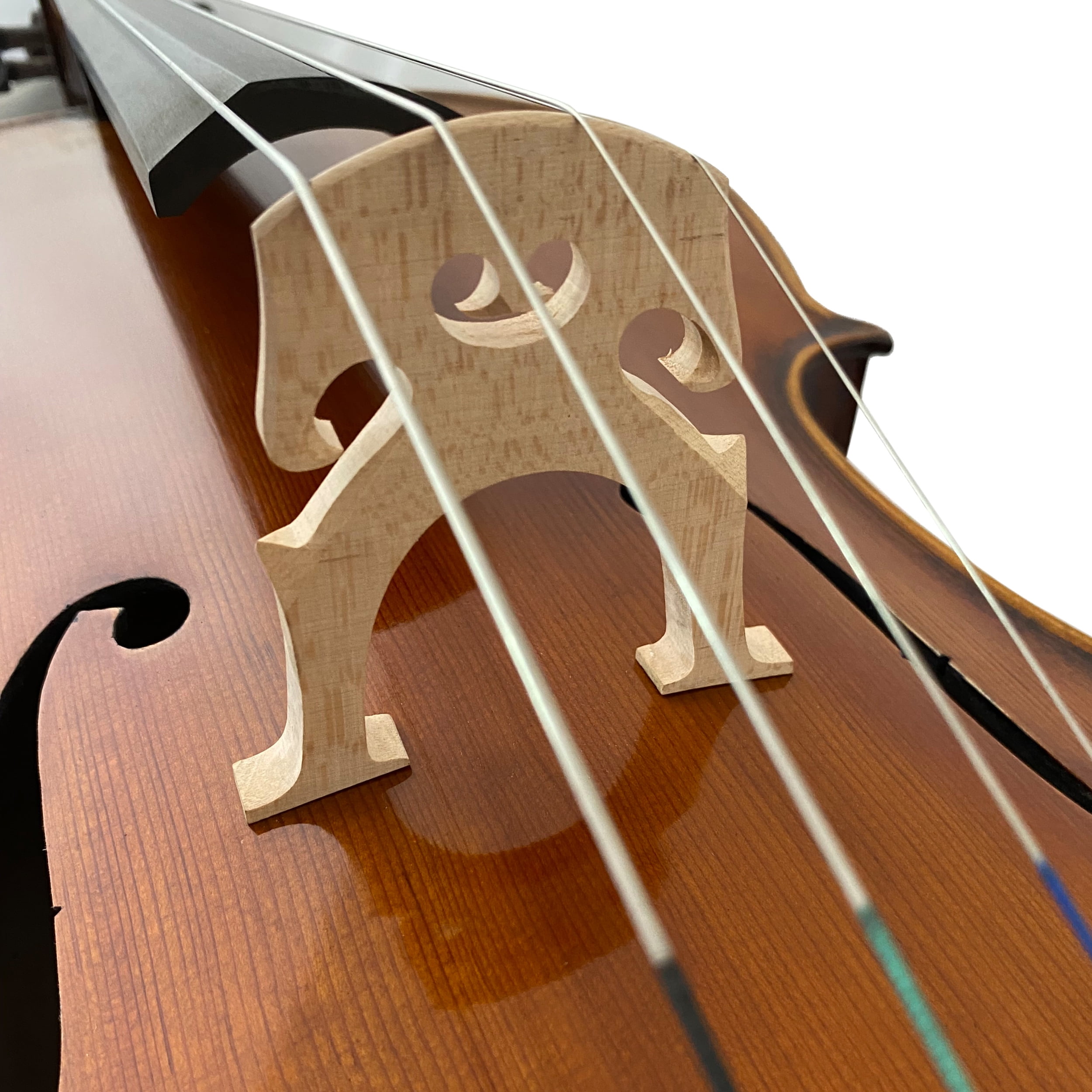 D’Luca Flamed Cello Outfit With Ebony fittings And Antique Finish, 1/2 Size