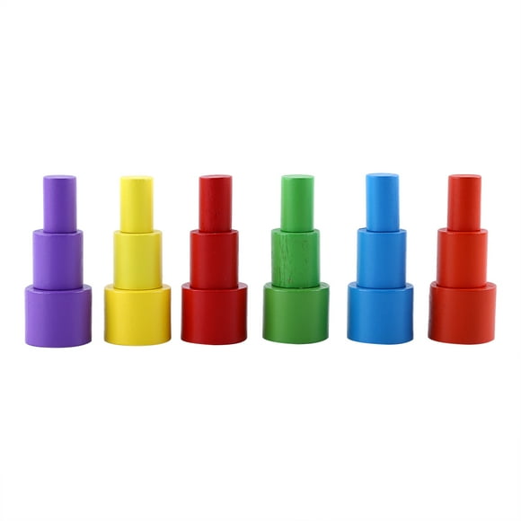 Blocs, 1 Ensemble de Blocs d'Équilibre Environnemental, 2 Couleurs de Haute Qualité Sûrs pour Promouvoir l'Interaction Parent-Enfant et Améliorer les Sentiments Parent-Enfant