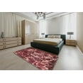 thumbnail image 4 of Ahgly Company Indoor Square Abstract IndianRed Abstract Area Rugs, 3' Square, 4 of 6