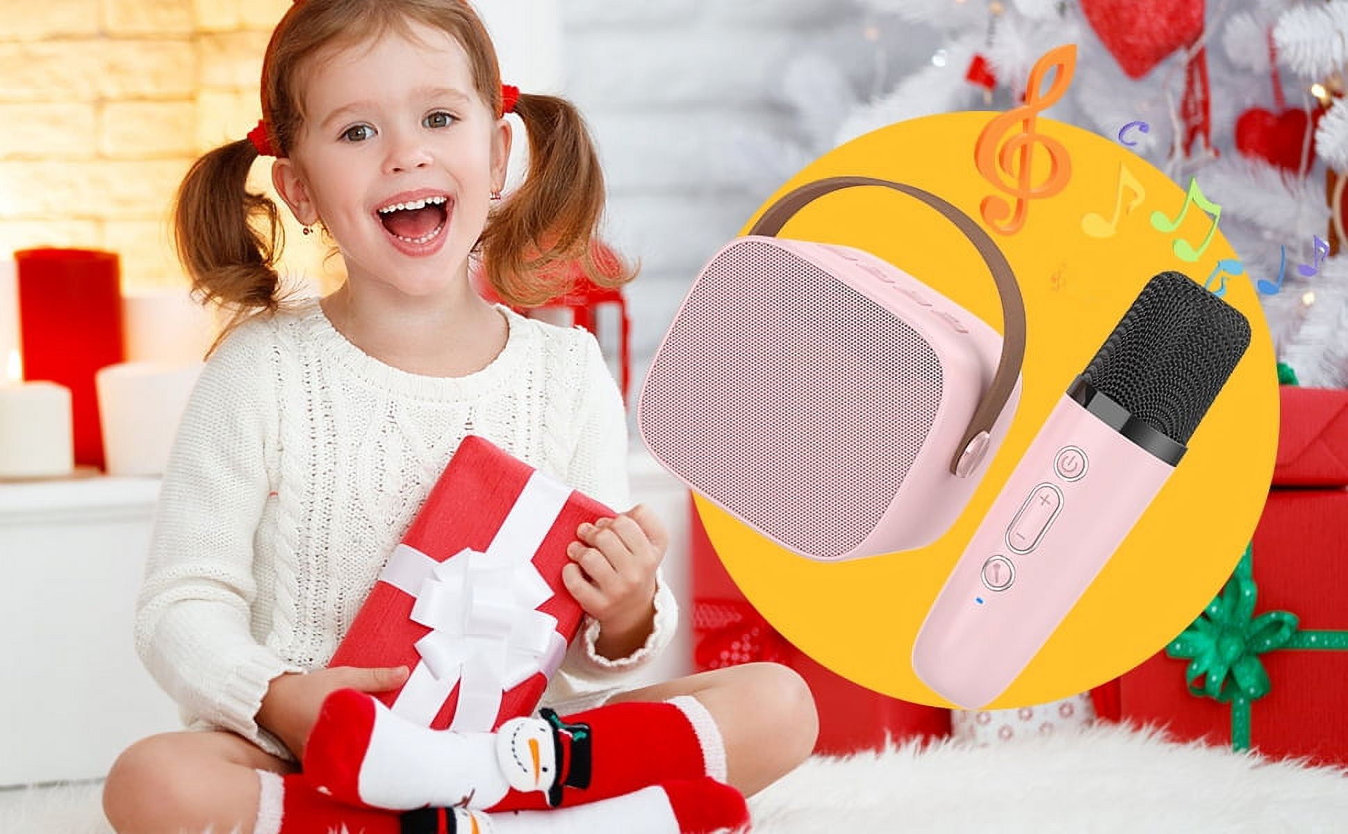 MEGUO Mini Karaoke Machine Microphone,Fun Toys Christmas Birthday Gifts for Adult Kids/Toddler Boys Girls 3 4 5 6 7 8 9 10 11 12+,Portable Bluetooth S : MEGUO Karaoke Machine Microphone,Fun Toys Christmas