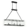 thumbnail image 2 of Matte Black Three Light Linear Chandelier from the Genry Collection, 2 of 5