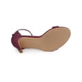 thumbnail image 5 of BLISSFUL STEP Women Ankle Strap Heel Stiletto High Heels Sandals Burgundy 7.5, 5 of 7