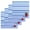 Sky Blue, variant on Blue Ombre Striped Daisy Kitchen Dish Towels for Drying Dishes Set of 4, Vintage Flowers Abstract Art Waffle Weave Microfiber Hand Tea Bathroom Towels Quick Dry & Absorbent Towel 12x12