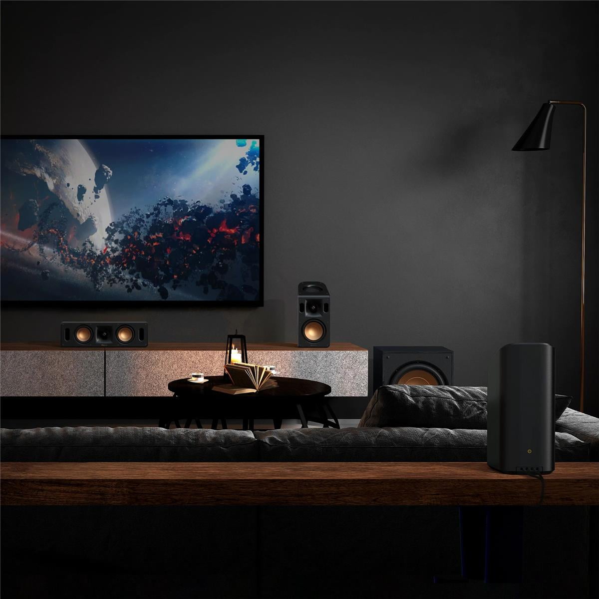 Klipsch Reference Cinema System, Black,  Bundle With Onkyo TX-RZ30 170W 9.2-Channel 8K 4K Network AV Receiver
