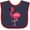 Navy and Red, variant on Inktastic Pink Flamingo Boys or Girls Baby Bib