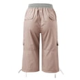 thumbnail image 6 of Sexy Dance Summer Cargo Capris Pants For Women Hight Waist Beach Loose Pants Holiday Drawstring Cropped Pants Loungewear Size S-3XL, 6 of 6