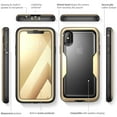 thumbnail image 6 of i-Blason iPhone X Case, [Heavy Duty Protection] [Clear Back] [Magma Series] Shock Reduction / Bumper Case Iphone x, Gold, 6 of 6