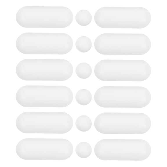 Luxshiny 18Pcs Durable Toilet Seat Rubber Bumpers Non Slip White Universal Buffer Pads for Toilet Seat Replacement